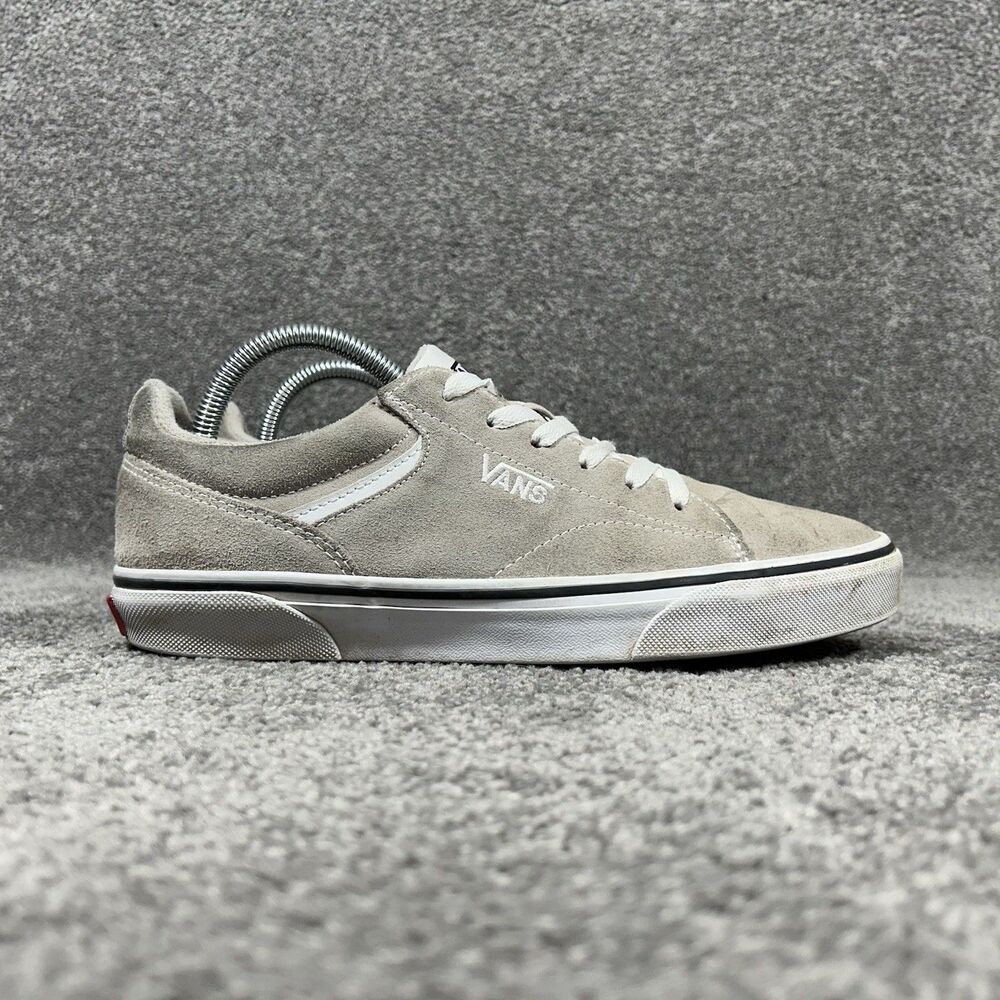 Vans Seldan Off The Wall Men’s Sz 8.5 Gray Suede Skate Shoes Used